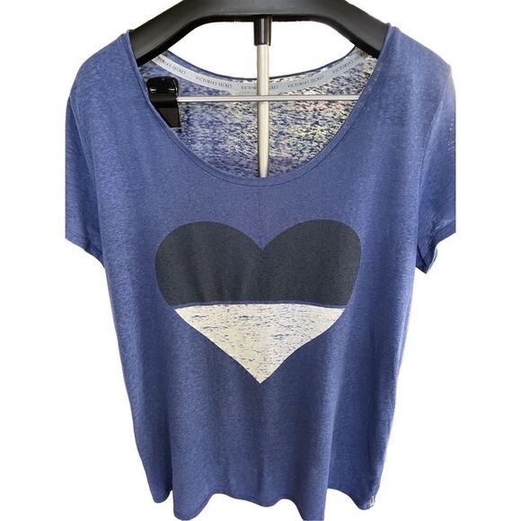 Victorias Secret Sleep Shirt Womens Heart Size L - Picture 1 of 15